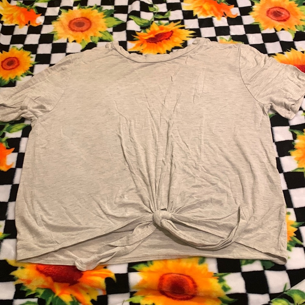 Crop top with tied front